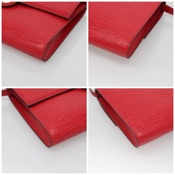 LOUIS VUITTON Epi Pochette Arche Shoulder Bag Red LV Auth - Picture 16 of 16